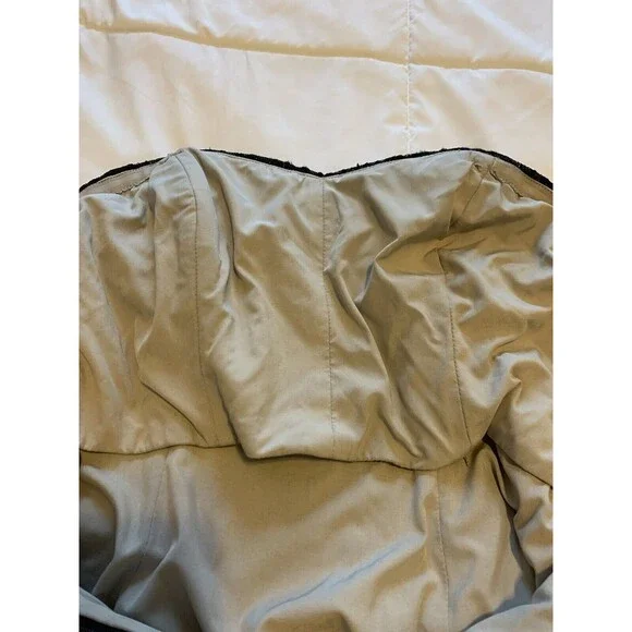 Badgley Mischka Womens Karmin Gown Dress Black Lace Overlay Sequined Gown Sz 8 - Picture 12 of 15